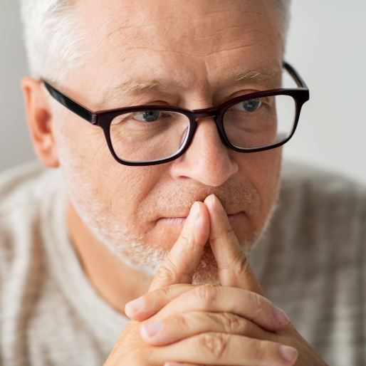 Man looking pensive