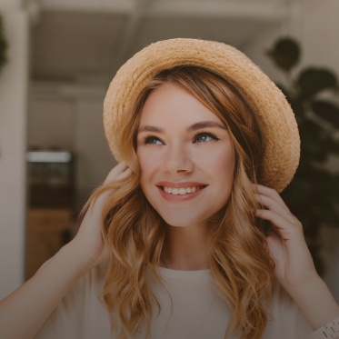 Woman sharing healthy smile