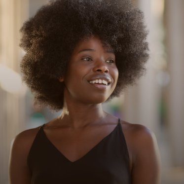 Woman with gorgeous smile