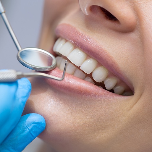 Patient receiving dental treatment