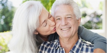 Older couple smiling